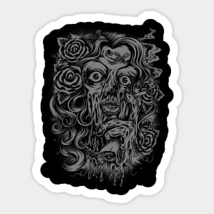 Lady Zombie Sticker